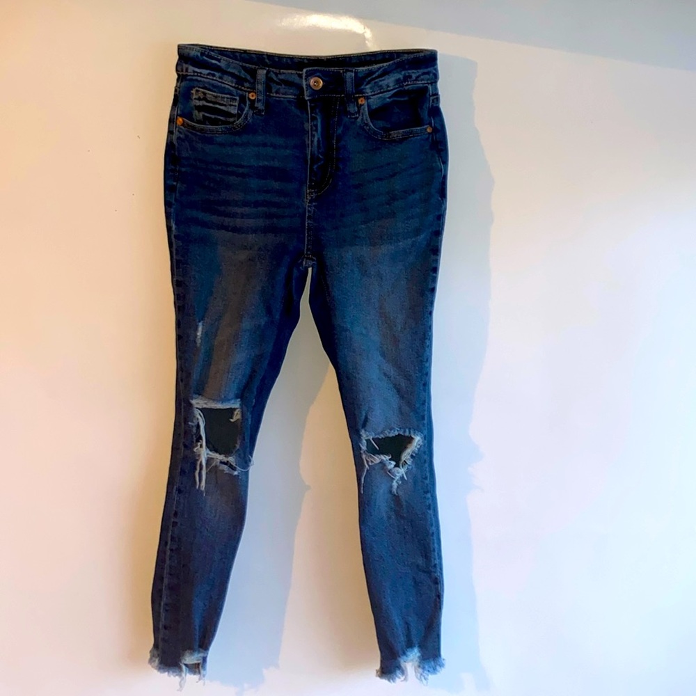 Kendall and Kylie, the relaxed, skinny jeans, distressed, and ripped